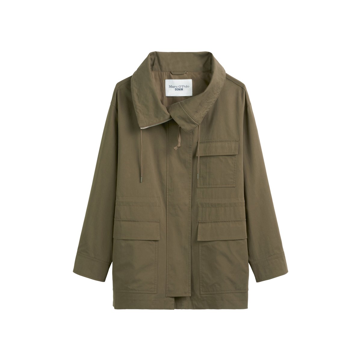 Parka workwear surdimensionnée en nylon de coton enduit marron, MARC O’POLO DENIM
