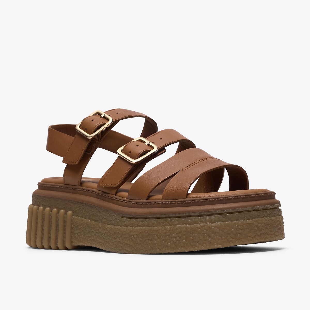 Sandales en cuir Evamar Strap tan, CLARKS