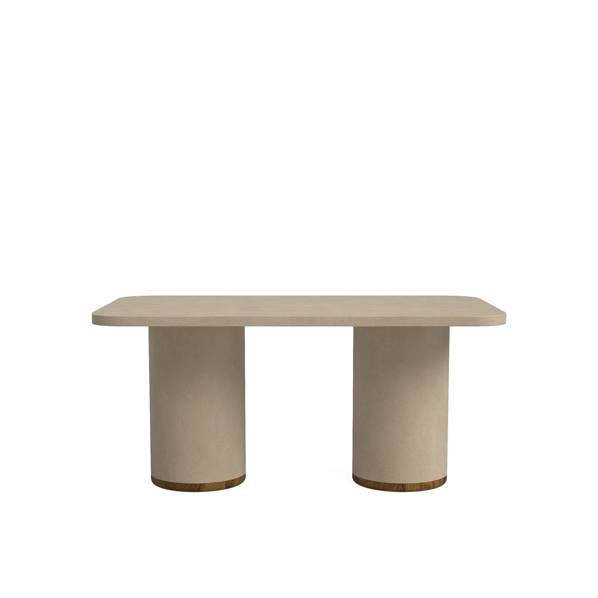 Table à manger en microciment gris pierre 160 cm - SALVIA sable, HANNUN