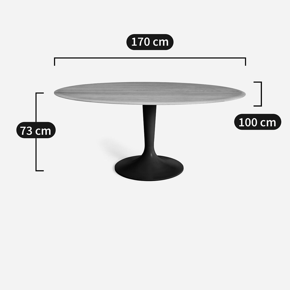 Elipso Ellipse Oak Table Top, L170cm natural oak, AM.PM