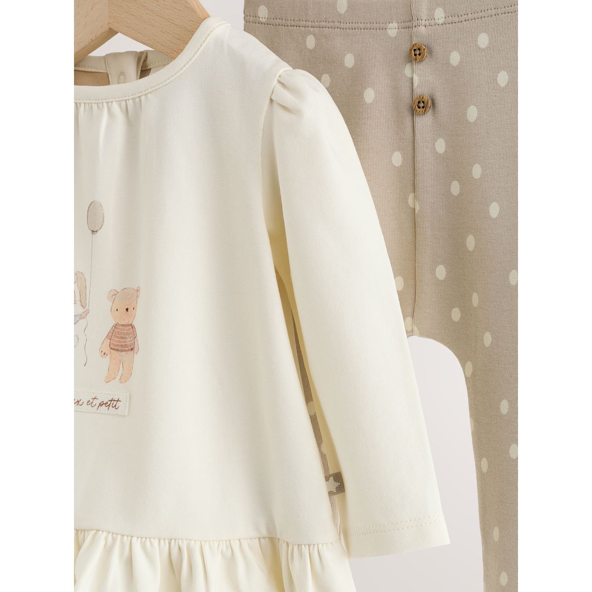 Ensemble bébé haut et legging, 2 pièces lapin écru, NEXT