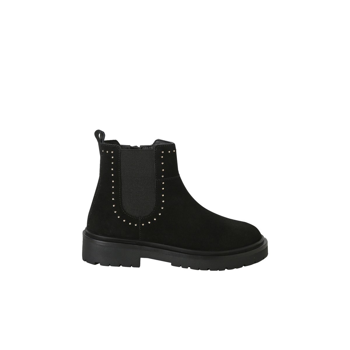 Boots cuir zippées noir, VERTBAUDET