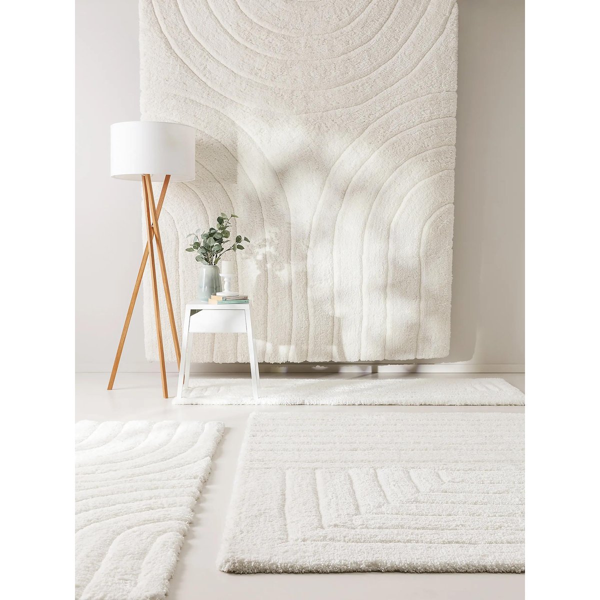 Tapis à poils longs EMY crème, BENUTA 
