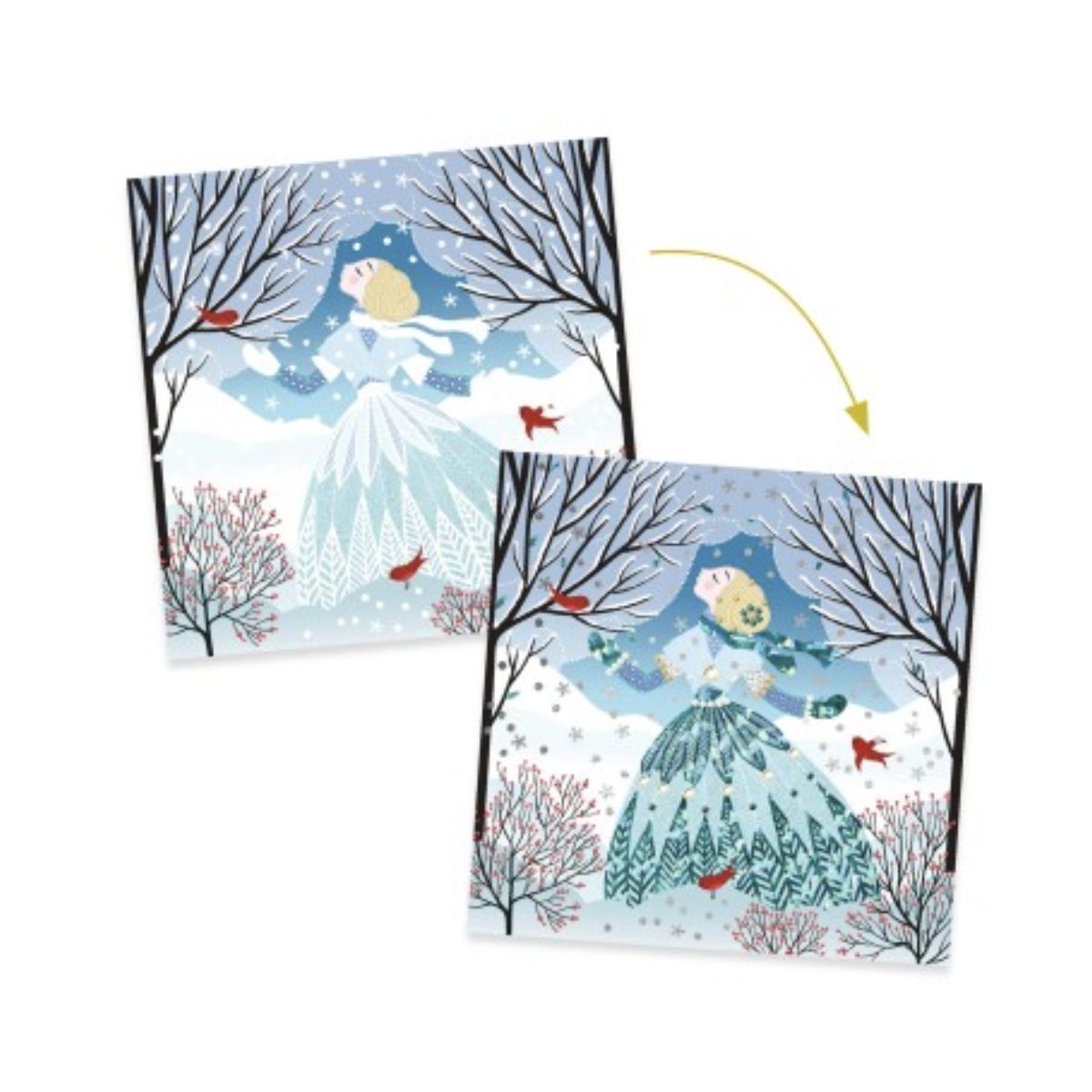 Kit creatif metal et strass - Des robes couleur du temps - couleur unique, DJECO