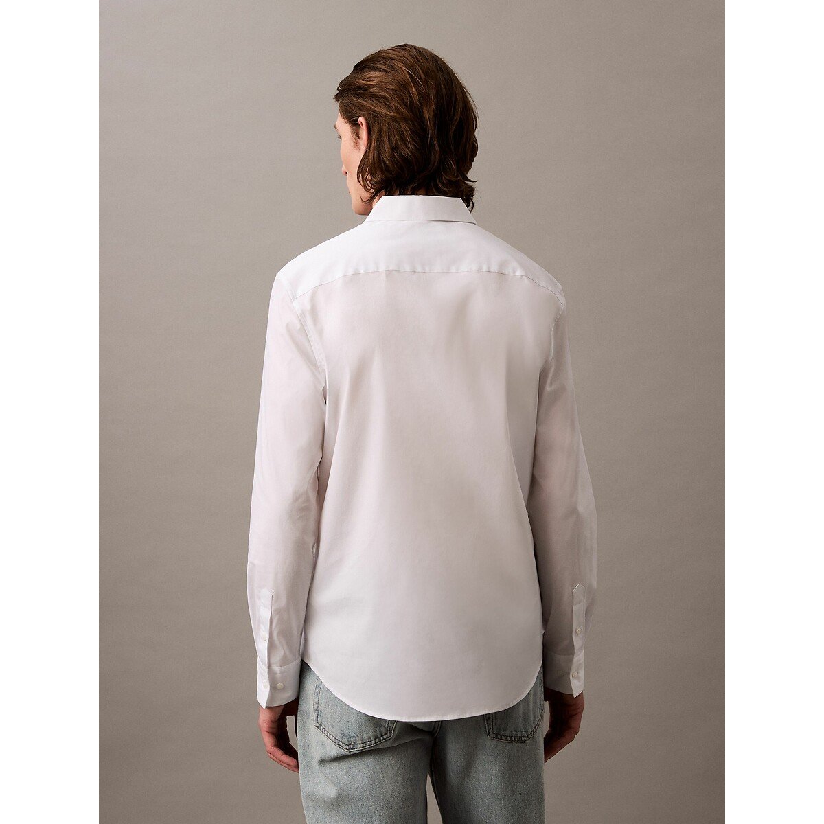 Chemise manches longues slim blanc, CALVIN KLEIN