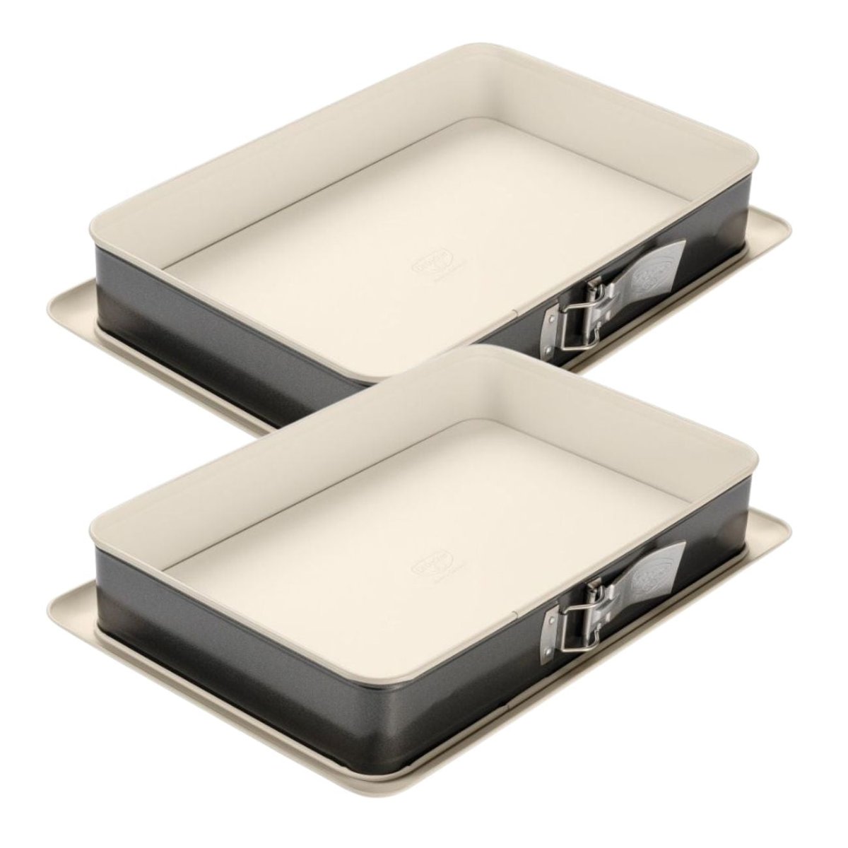 Ensemble de 2 Moules à charnière rectangulaire BACK-TREND blanc, DR OETKER