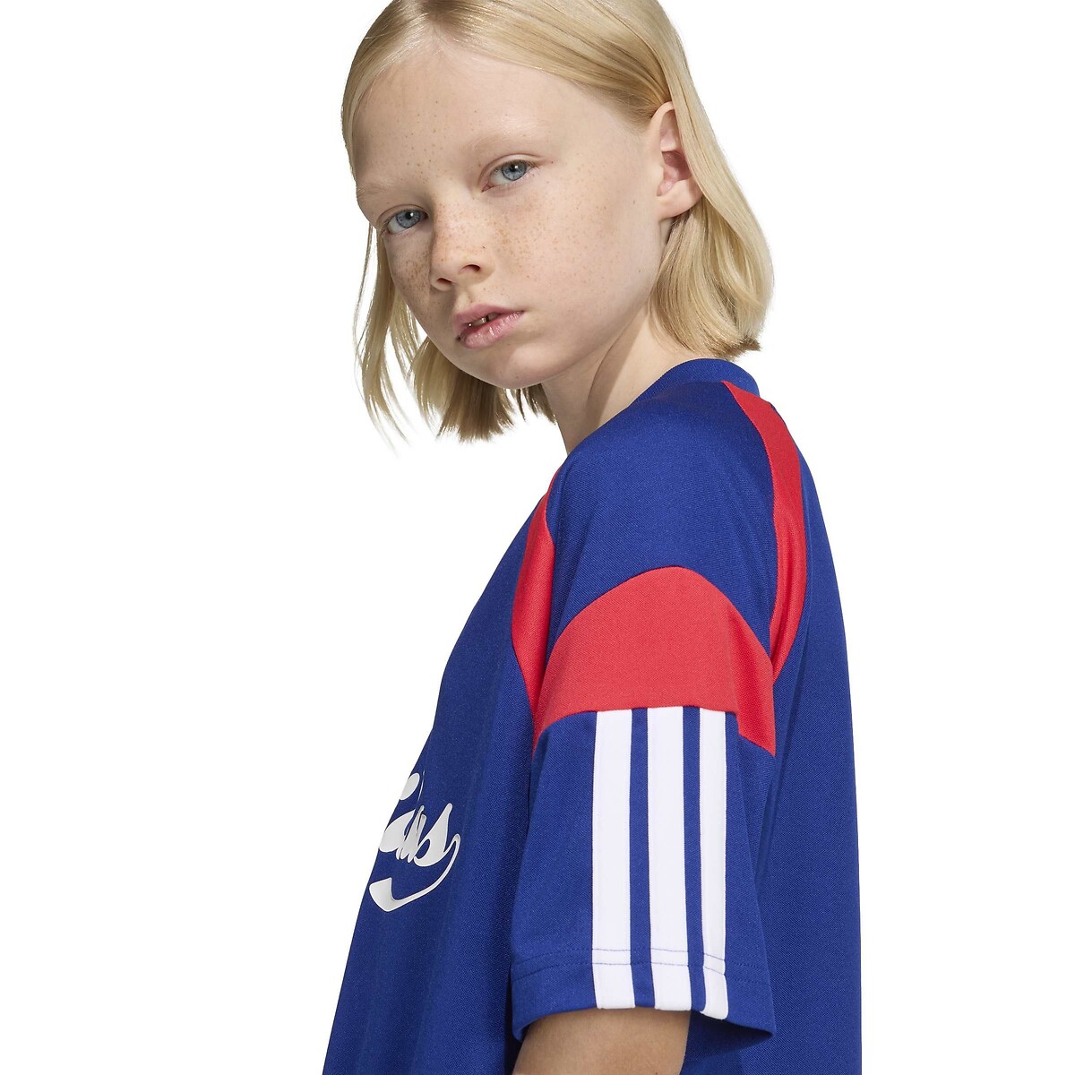 T-shirt manches courtes, en polyester bleu, ADIDAS SPORTSWEAR