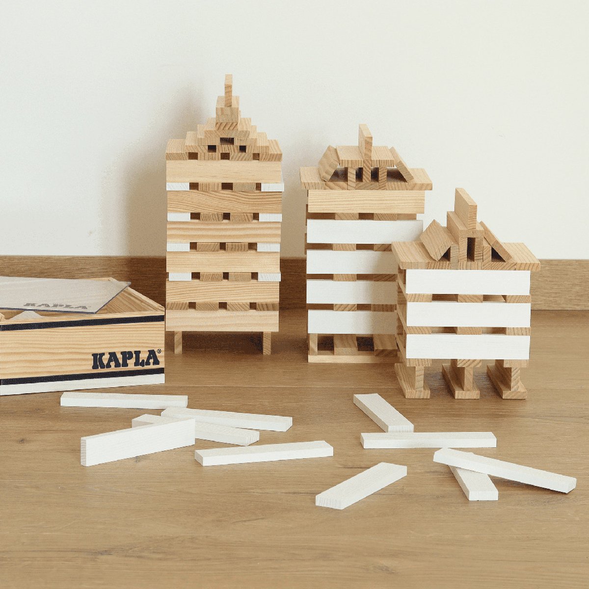 Coffret Kapla 40 planchettes blanc, KAPLA