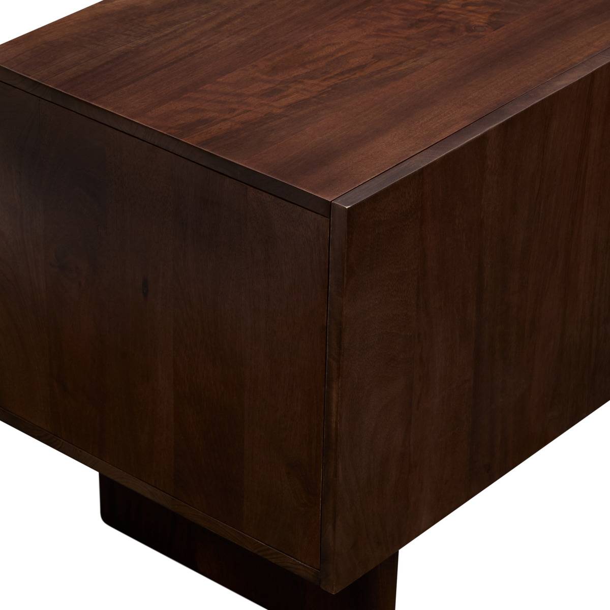 Meuble TV rectangulaire avec portes en manguier NYERO marron, ATMOSPHERA
