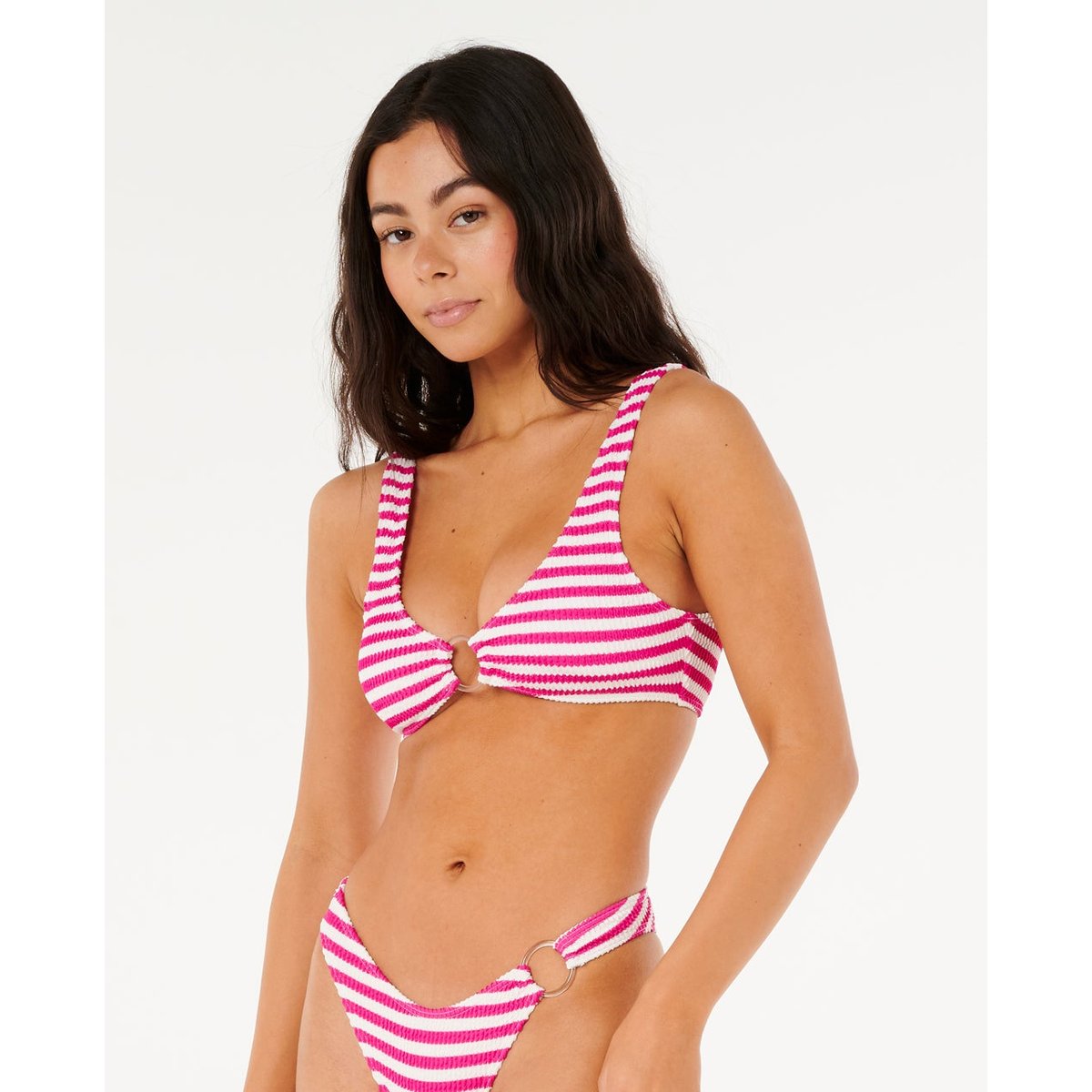 Haut de bikini ES VEDRA STRIPE CROP fuchsia, RIP CURL