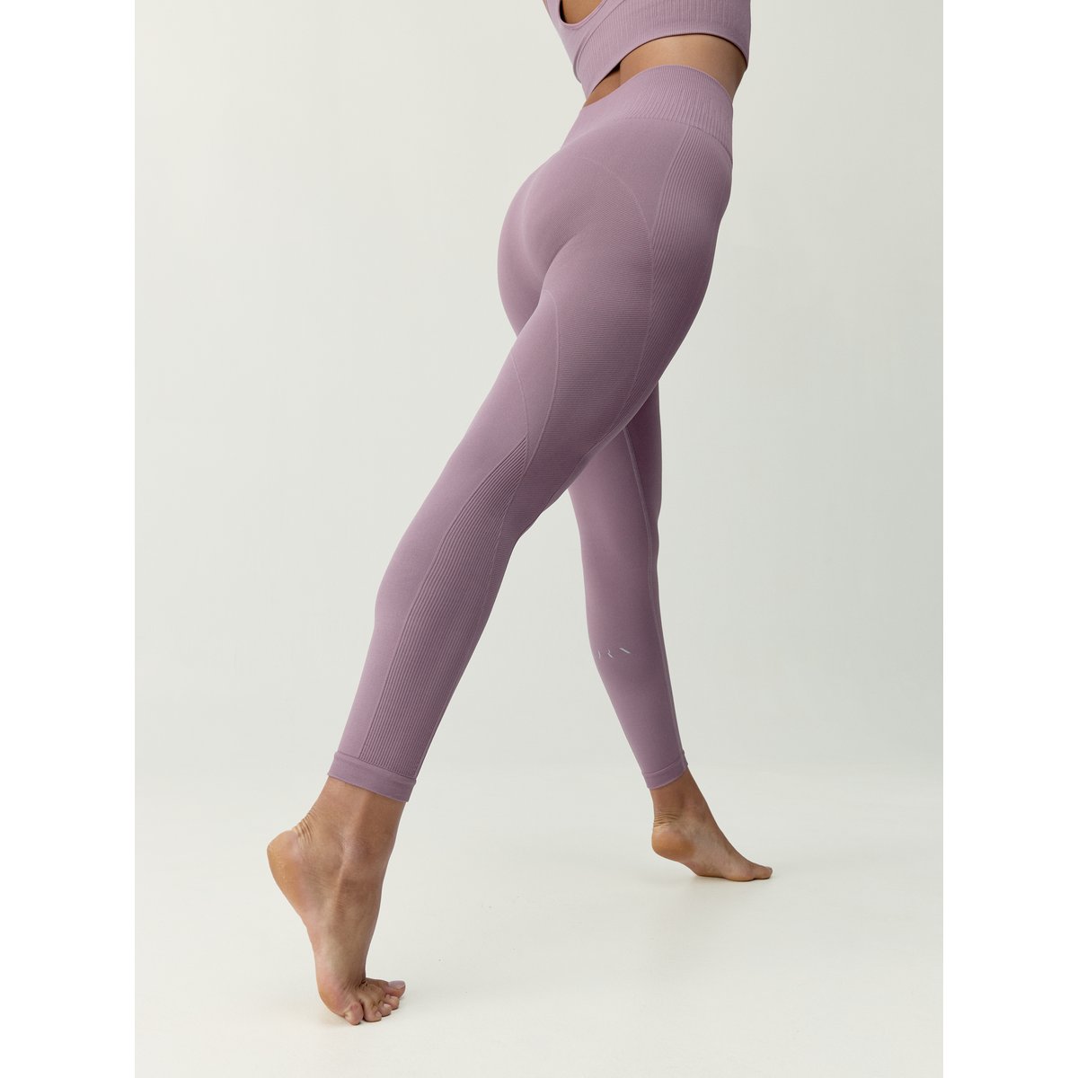 Legging de sport femme Laia taille haute effet gainant rose bois, BORN