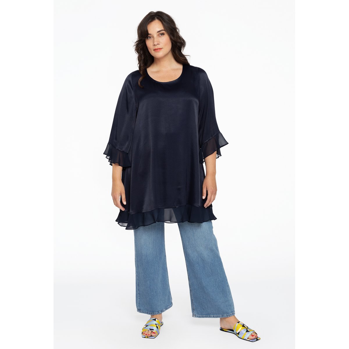 Chemise coupe ample bleu, YOEK