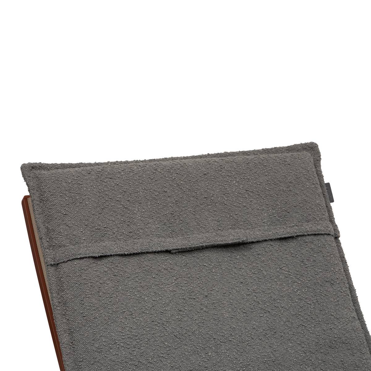 Coussin de transat déhoussable SOLFIA gris ardoise, HESPERIDE