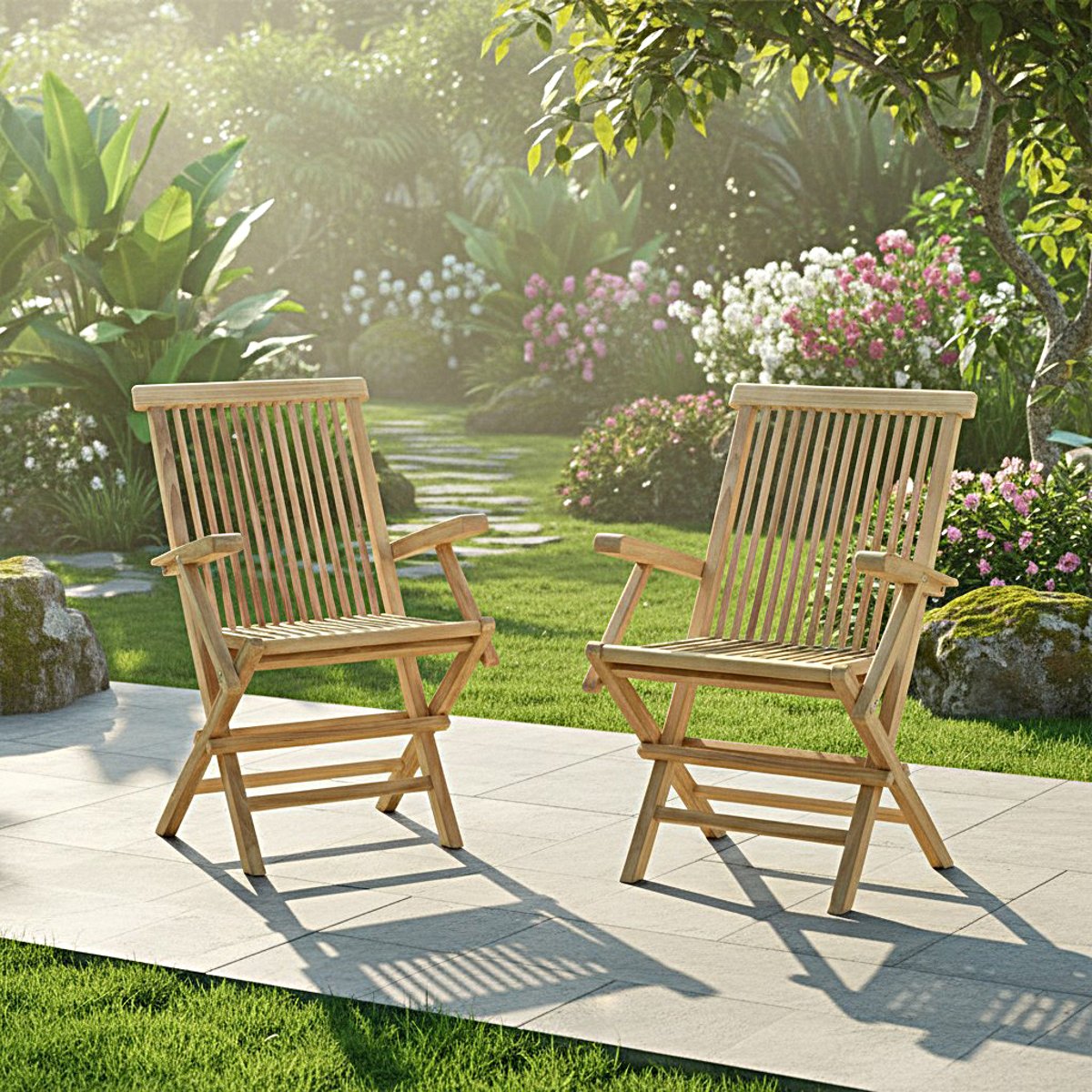 Salon de jardin en teck massif Bueno-Aires, 10 places naturel, TECK ATTITUDE