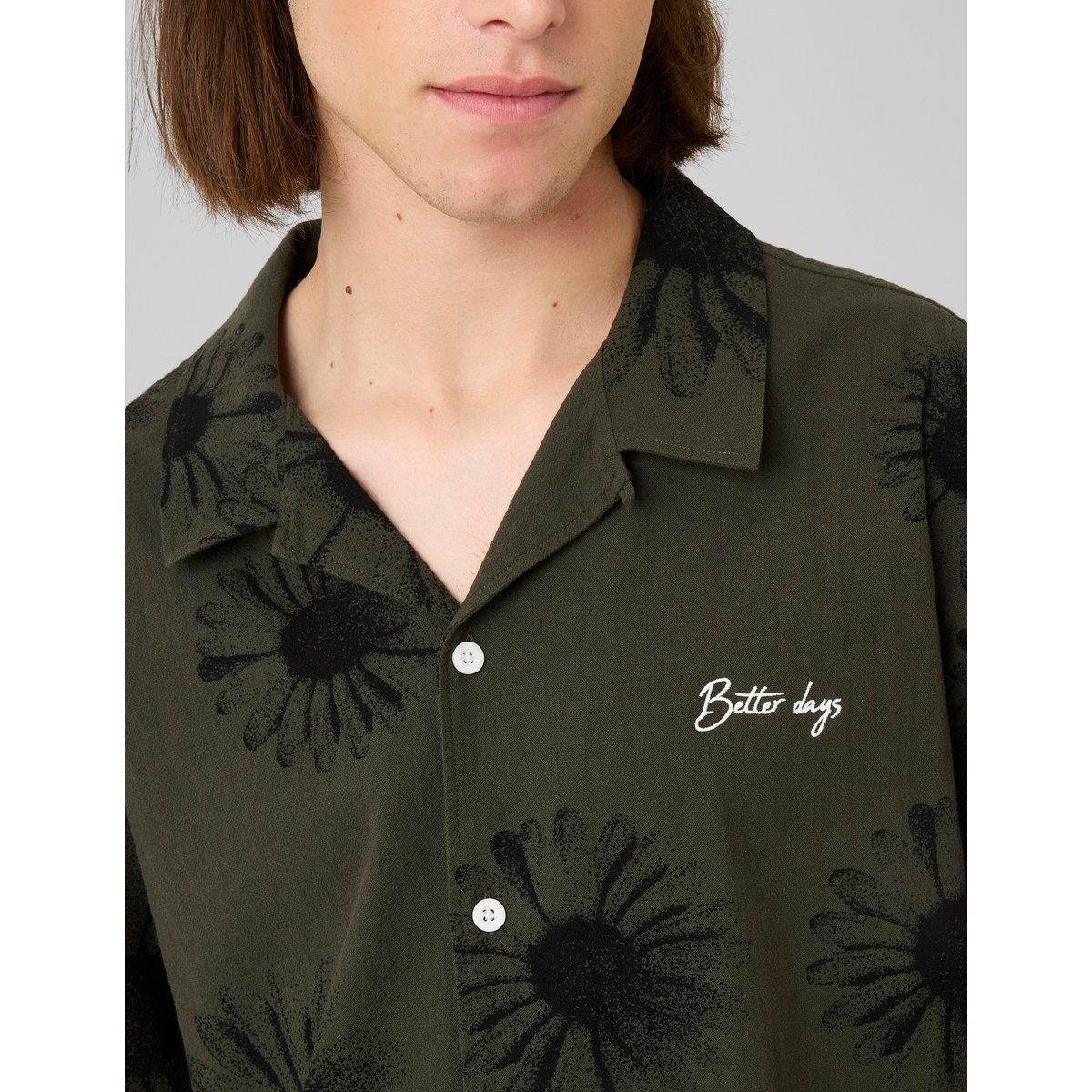 Chemise manches courtes blanc/ ecru, BZB
