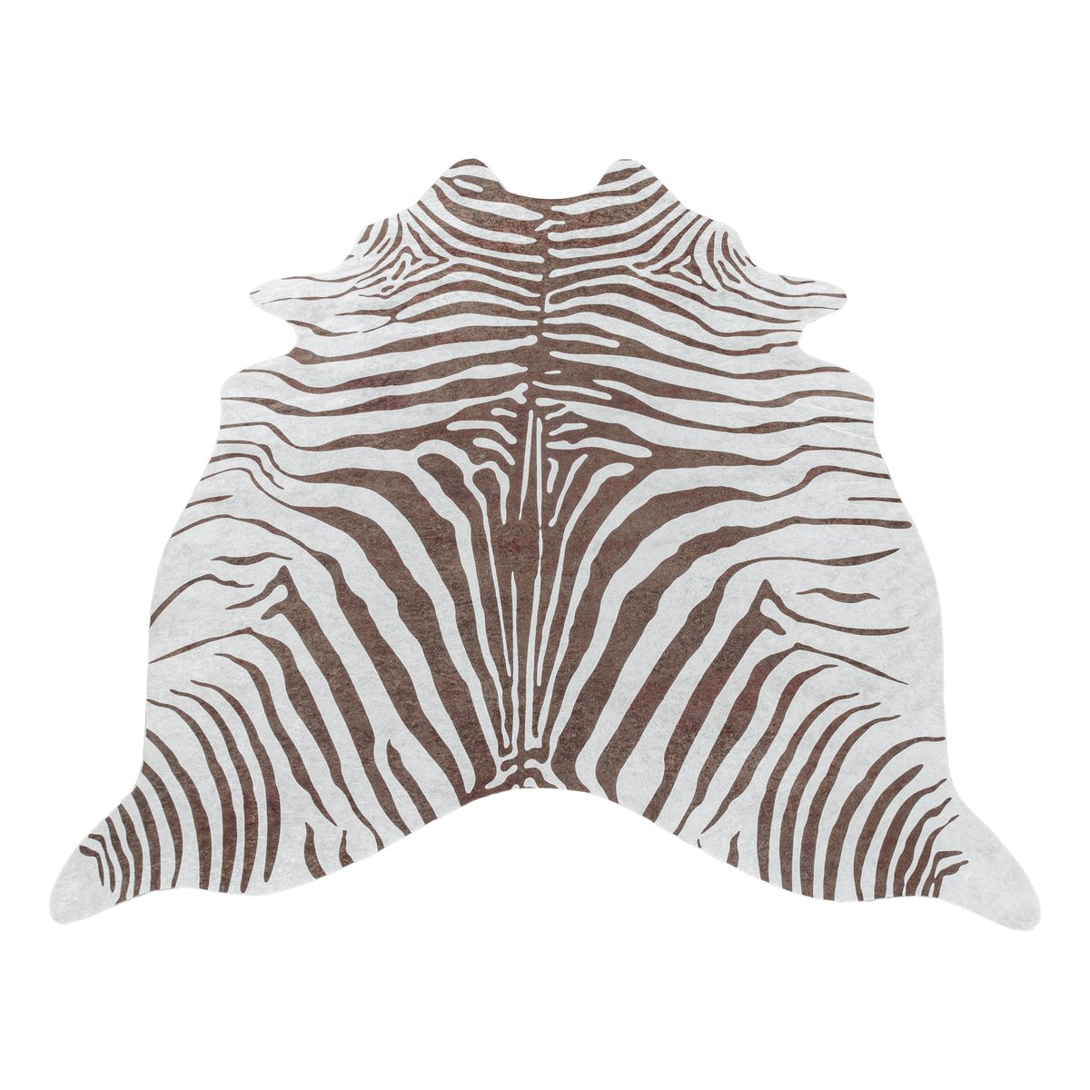Tapis imitation peau de bête zèbre ETOSHA marron, NAZAR RUGS