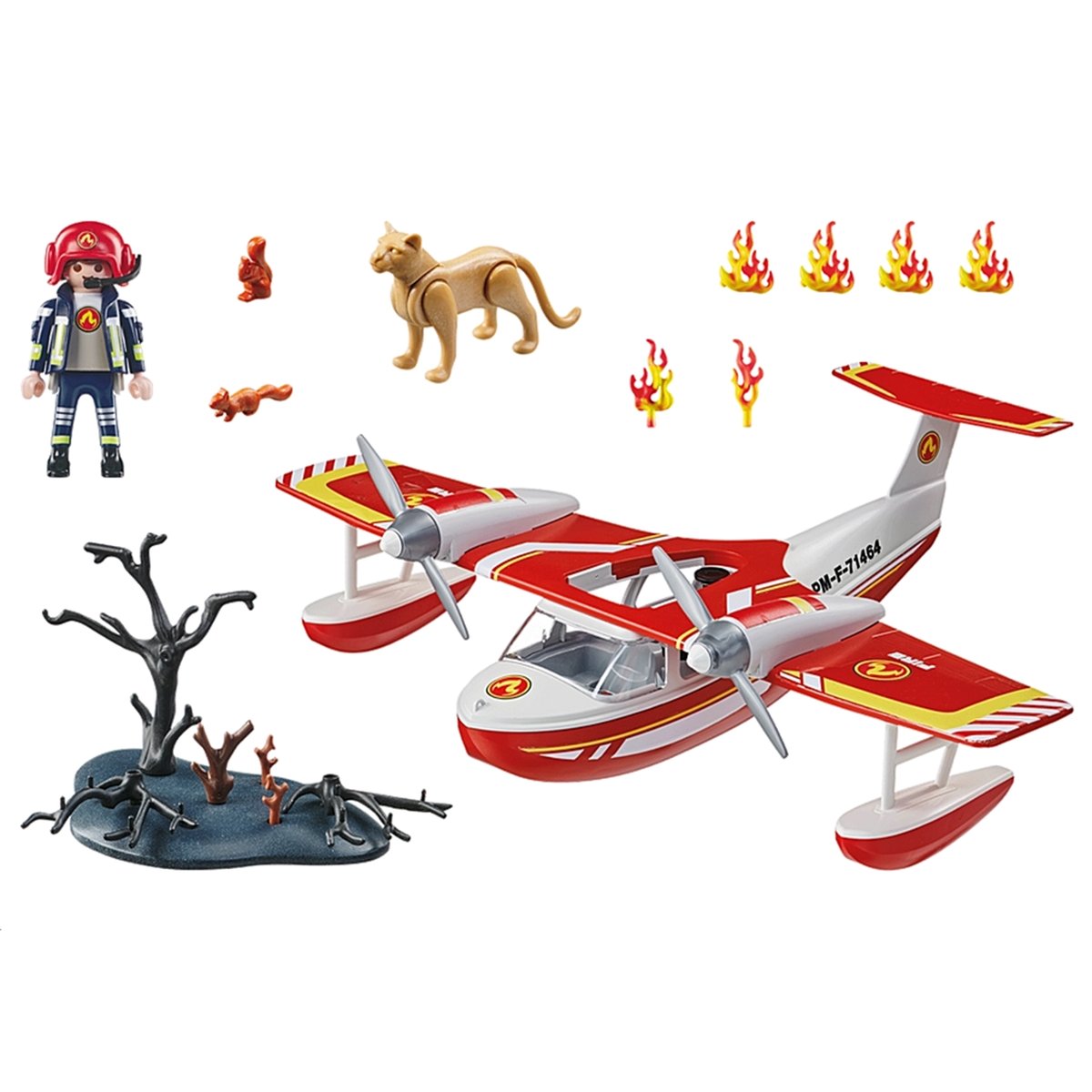 Hydravion avec pompier hydravion avec pompier, PLAYMOBIL