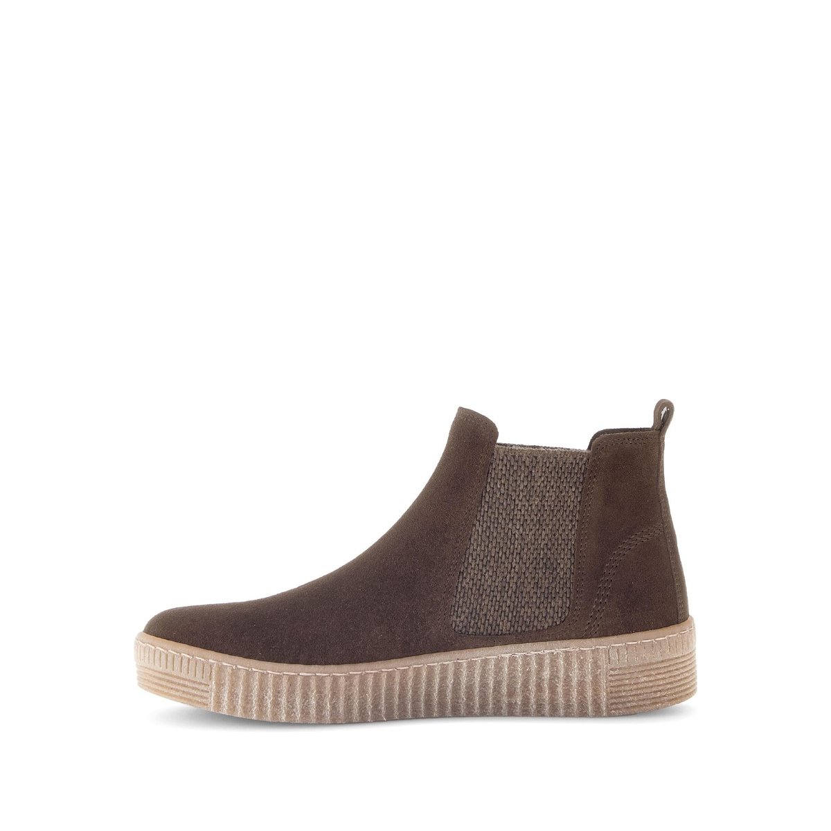 Bottines Chelsea en cuir à talon compensé marron, GABOR