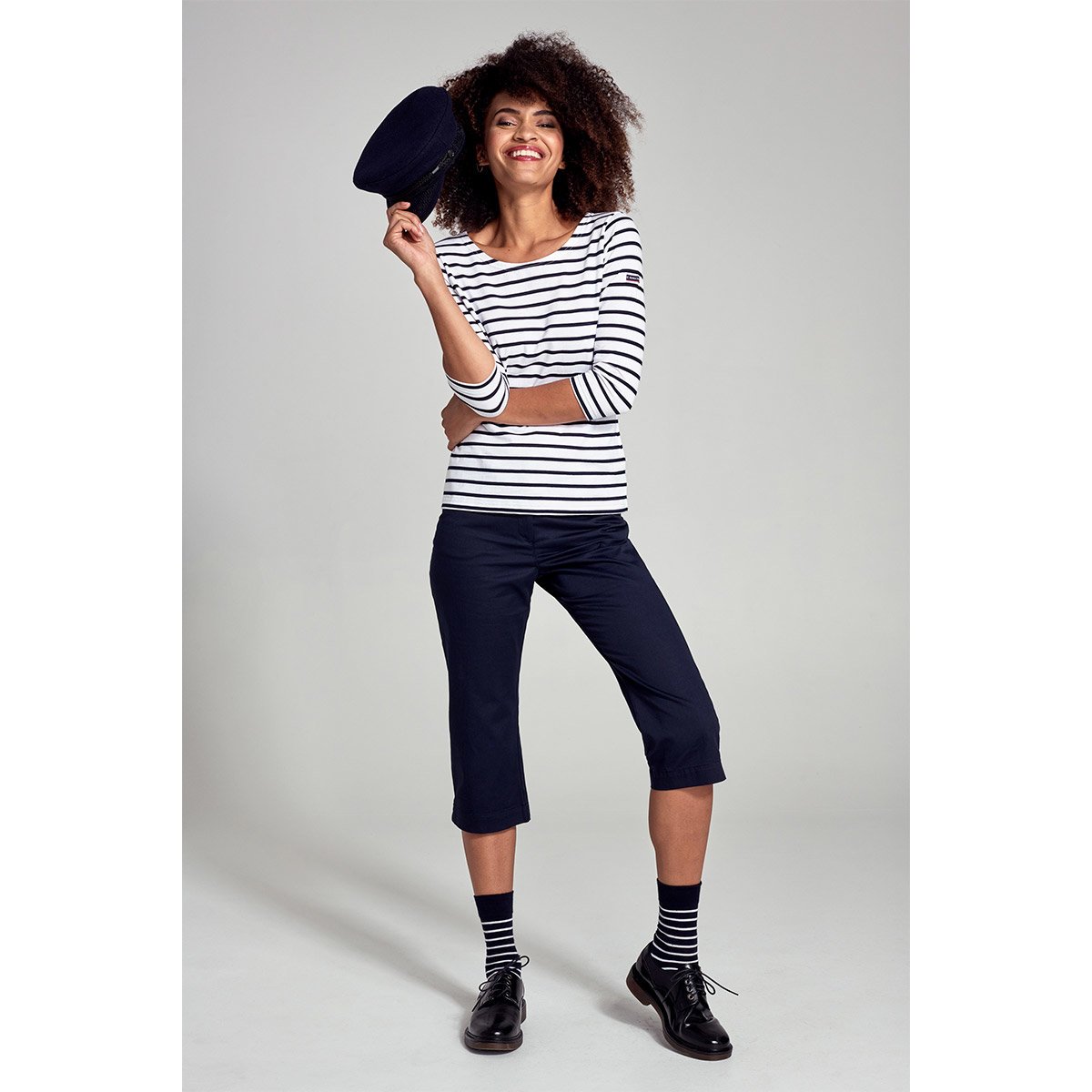 Corsaire en coton GOUVERNAIL rich navy, ARMOR-LUX