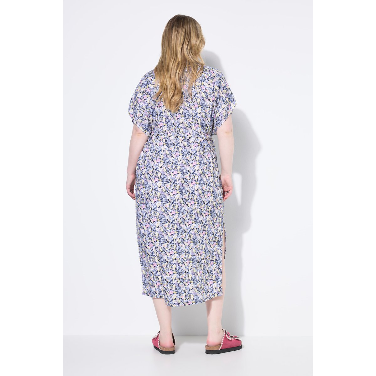 Robe chemisier, longueur maxi rose vif, STUDIO UNTOLD