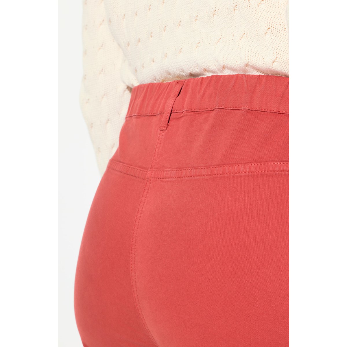 Jegging, ceinture élastiquée, 2 poches rouge brique, ULLA POPKEN