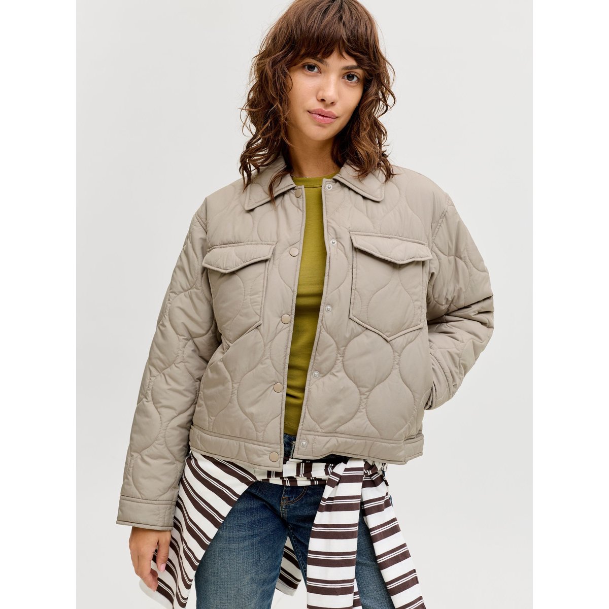 Veste Matelassée vintage khaki, JJXX