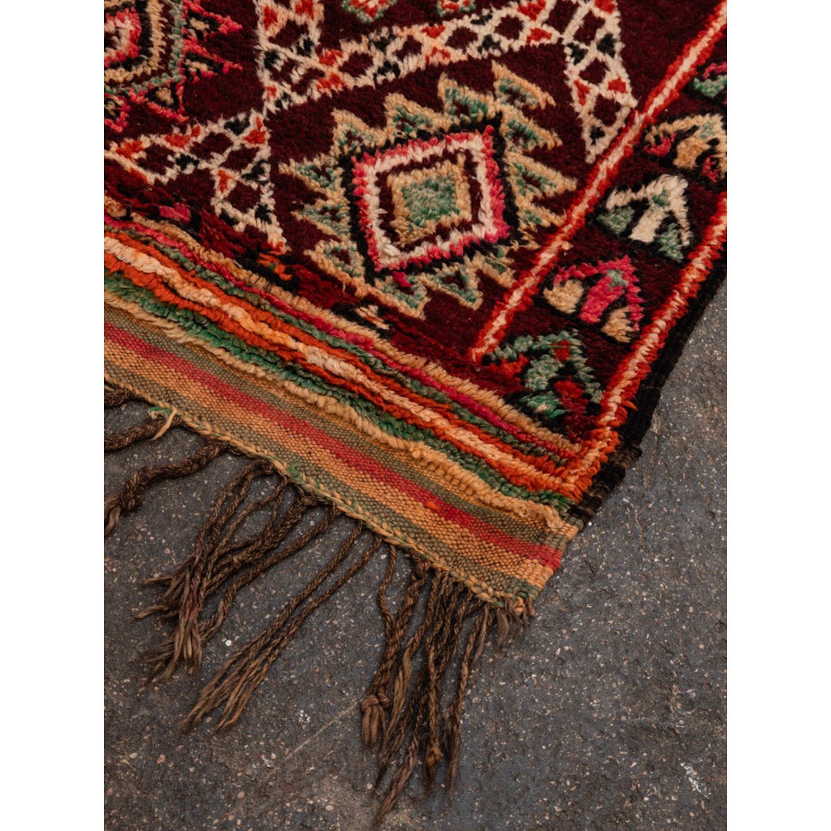 Tapis multicolore en laine Olivier N°16 - Bon état multicolore, DEBONGOUT