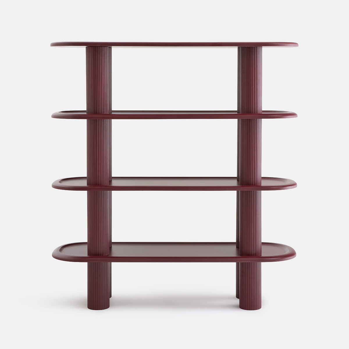 Calio matte lacquered 5-shelf bookcase, height 155cm burgundy, LA REDOUTE INTERIEURS