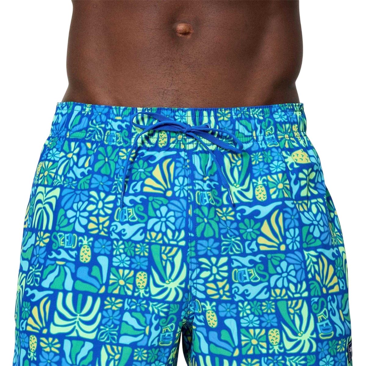 Short de bain motif/style imprimé intégral REDONDO EDGE VOLLEY bleu saphir, SPEEDO