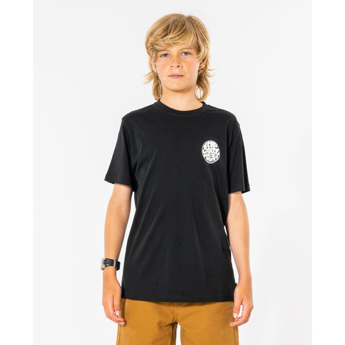T-shirt WETSUIT ICON TEE -KIDS noir, RIP CURL