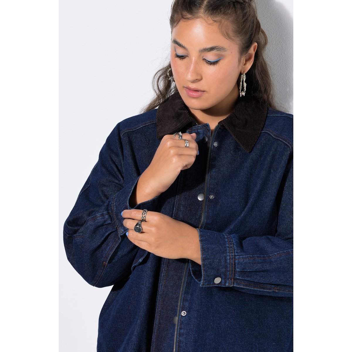 Veste en jean, coupe oversize lavage rincé, STUDIO UNTOLD