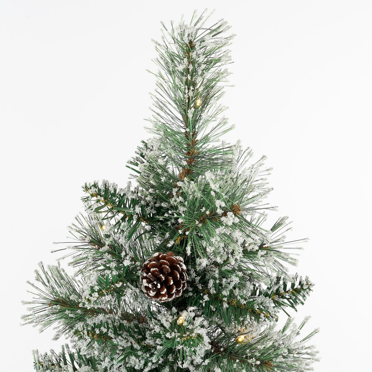 Sapin de Noël artificiel enneigé avec LED H120 cm VANDANS blanc chaud, BLACK BOX TREES