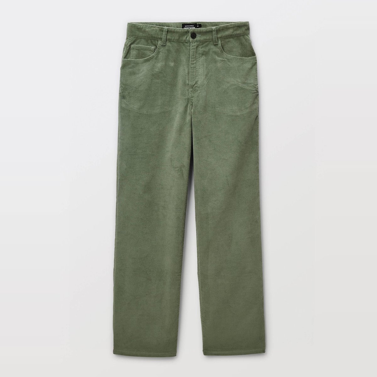Pantalon large en velours meleze, MONOPRIX