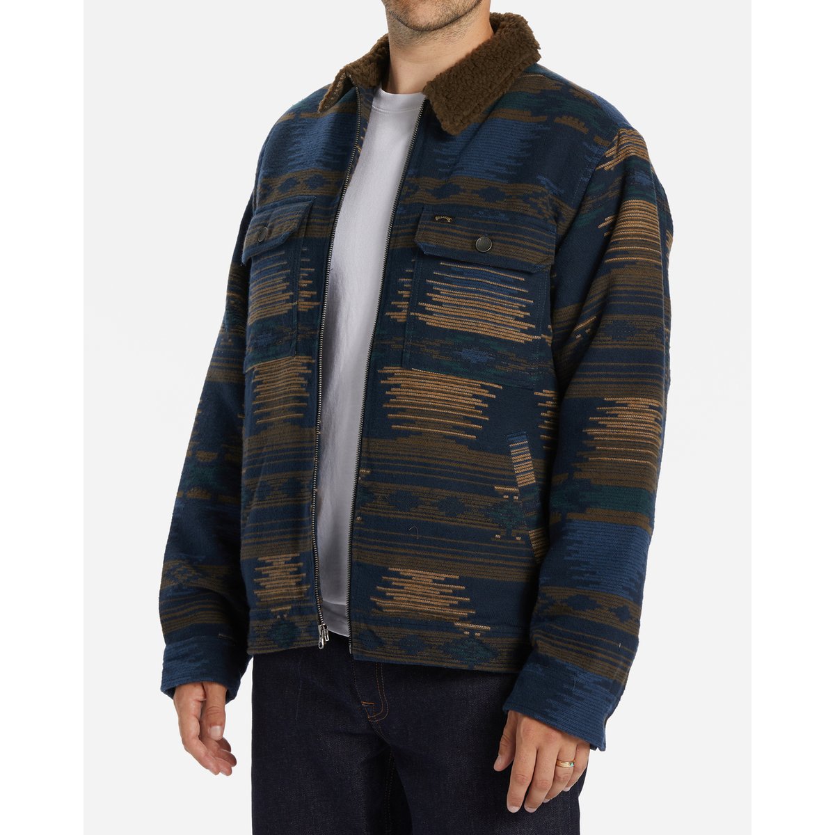 Veste doublée en sherpa BARLOW bleu navy, BILLABONG
