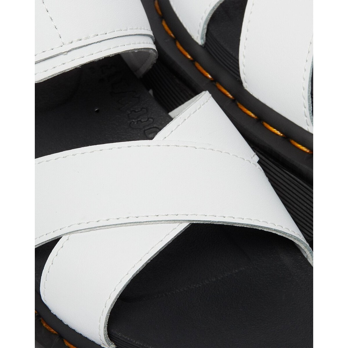 Sandales Voss II en cuir Hydro blanc, DR. MARTENS