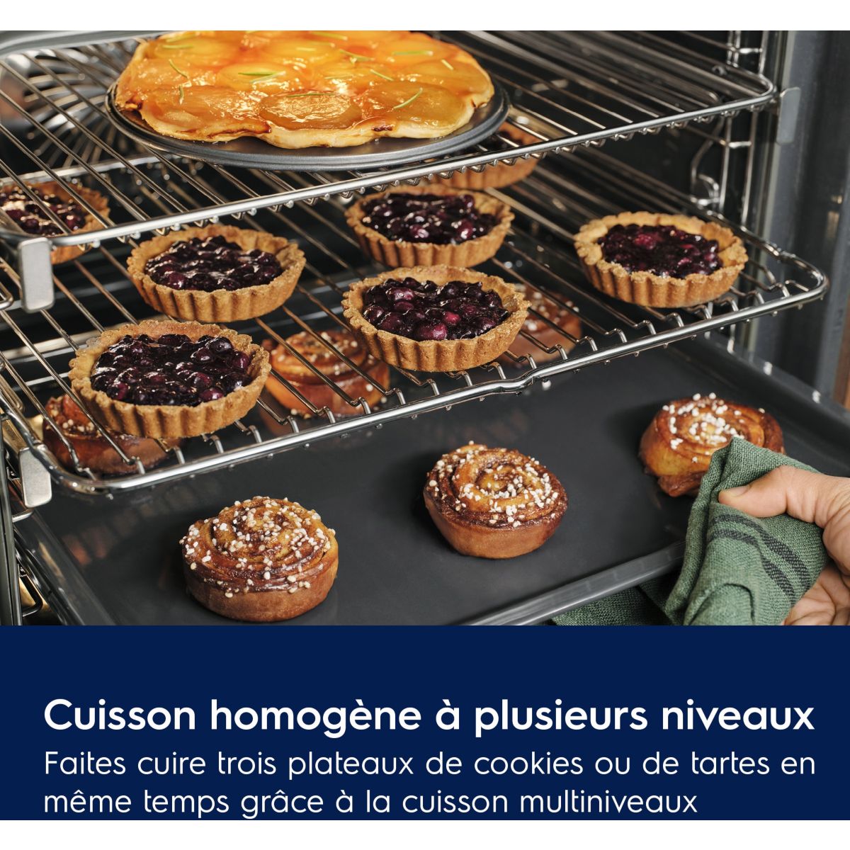 Four encastrable EOD6P46X Pyrolyse Chaleur tournante et Vapeur SteamBake 72L inox anti-traces, ELECTROLUX