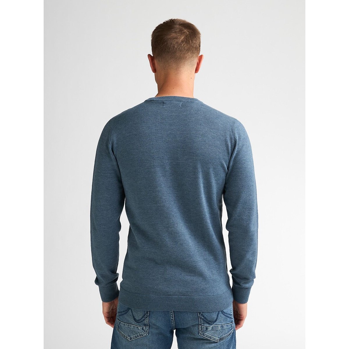 Pull col rond bleu orage, PETROL INDUSTRIES