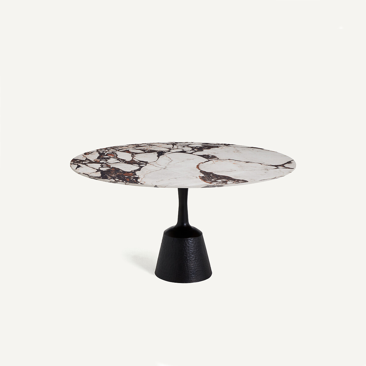 Base de mesa de hierro martillado, Leor café tostado, AM.PM