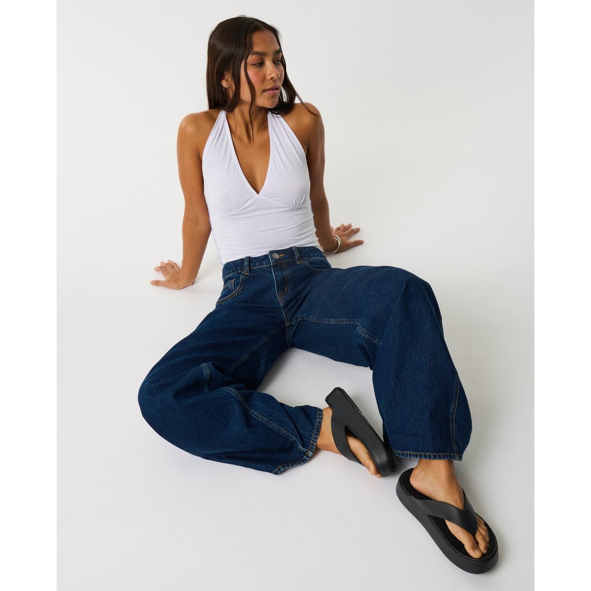 Jean Baggy Taille Basse Archive indigo véritable, RIP CURL