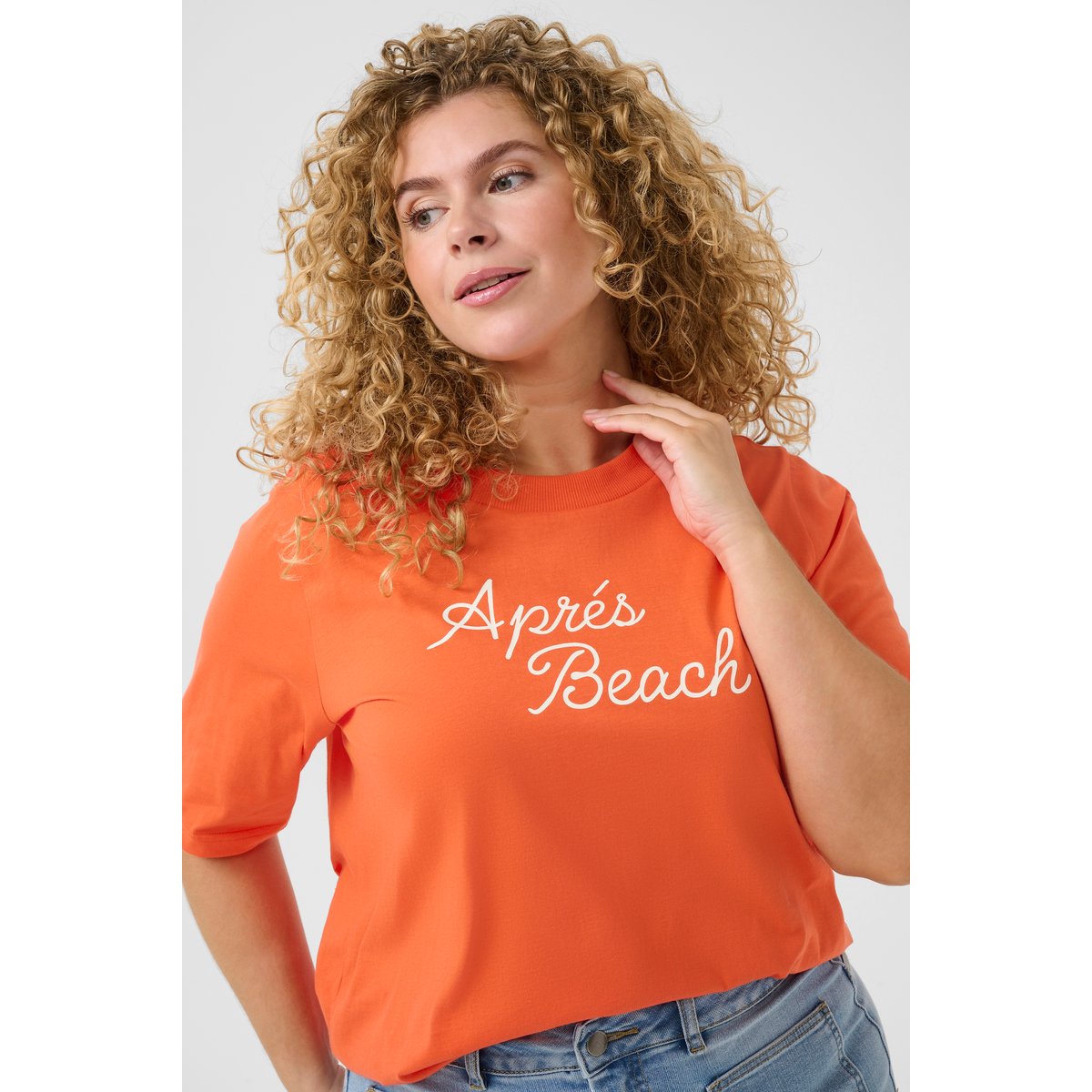 T-shirt rouge grenadine, KAFFE CURVE