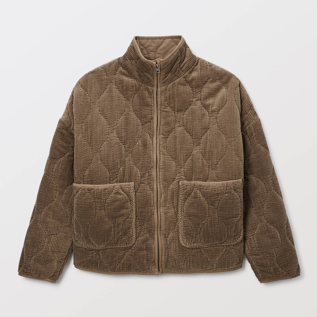 Veste matelassée en velours côtelé houppelande, MONOPRIX