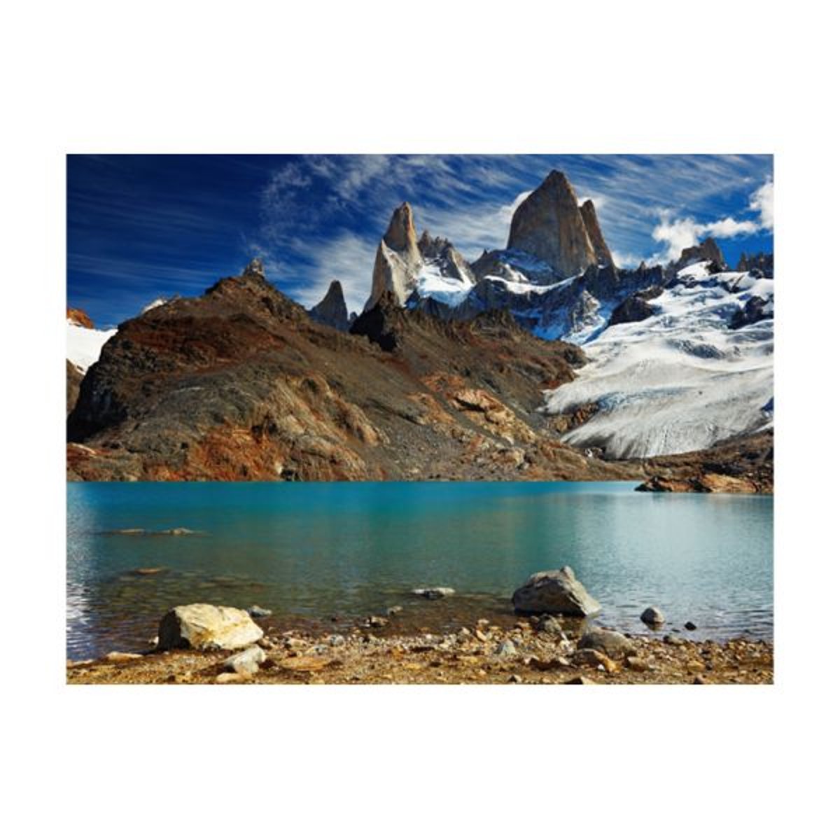 Papier peint intissé panoramique Paysage Mount Fitz Roy, Patagonia, Argentina multicouleur, EDEN
