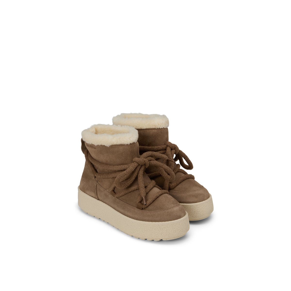 Bottes d'hiver modèle Pia en cuir velours huilé marron, MARC O'POLO