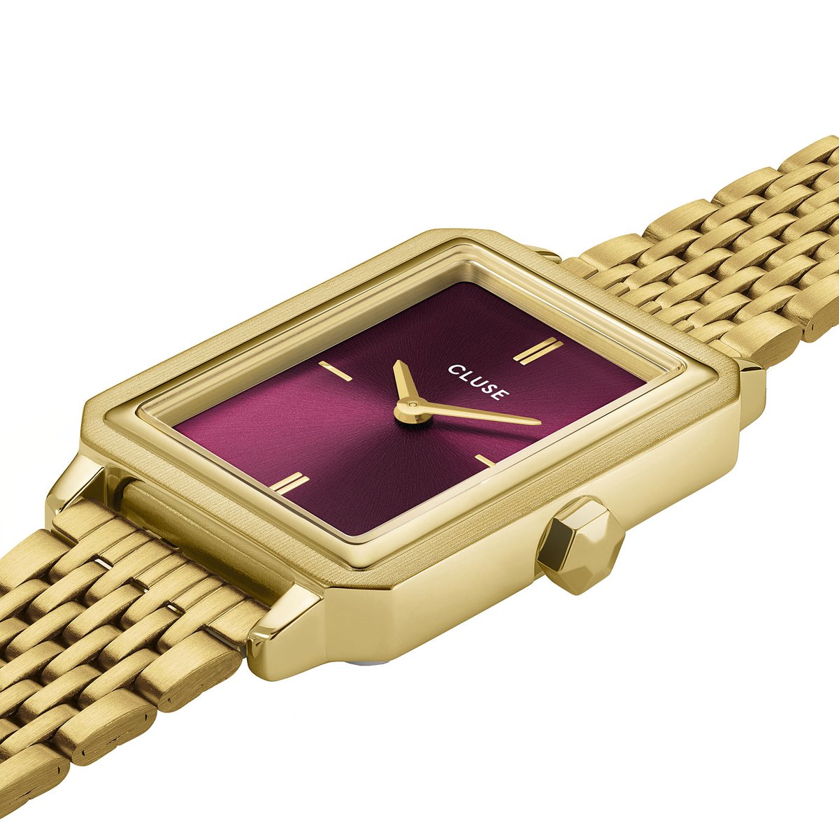 Montre Analogique  FLUETTE doré bordeaux doré, CLUSE