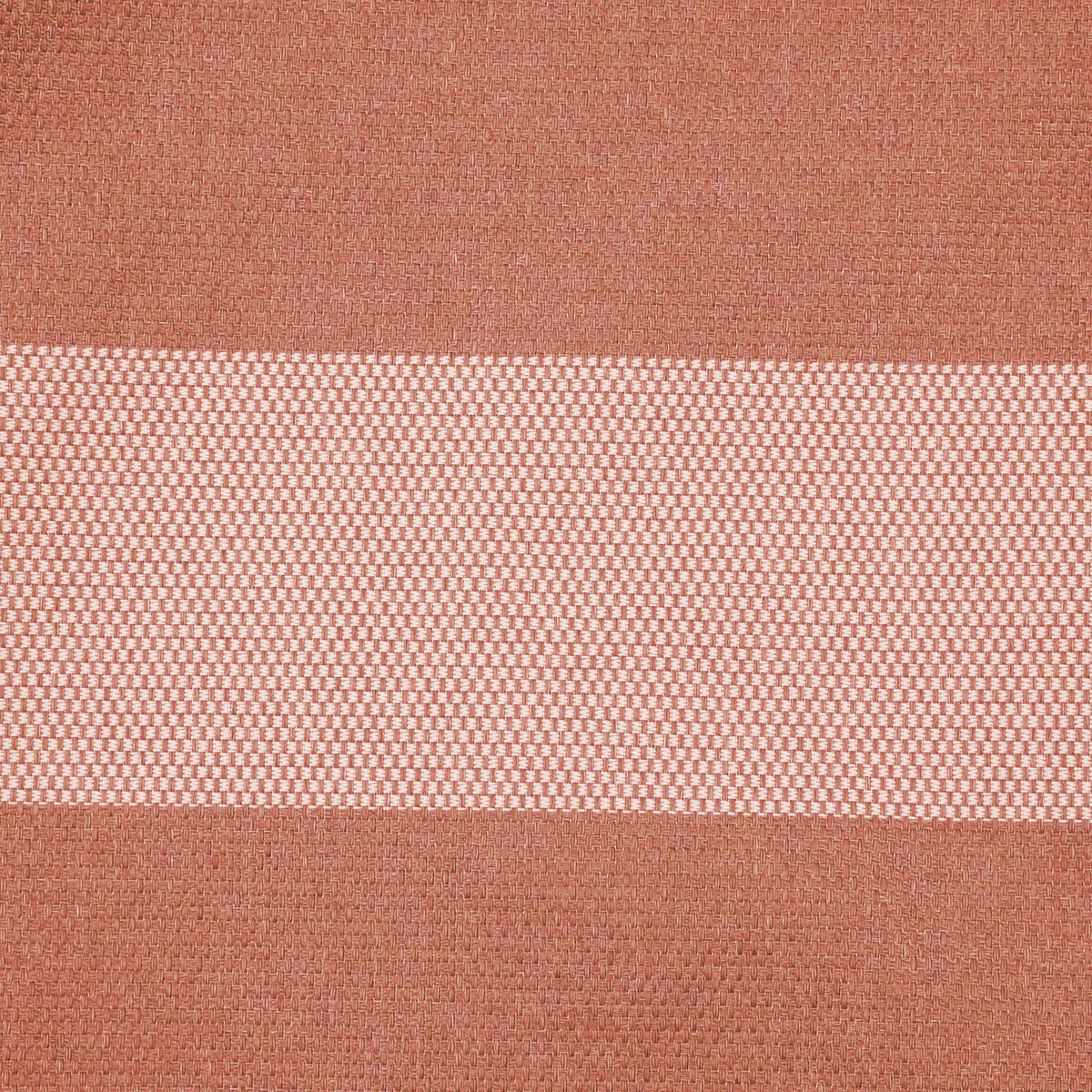 Pouf rayé pour salon de jardin modulable, MIXI terracotta, OVIALA