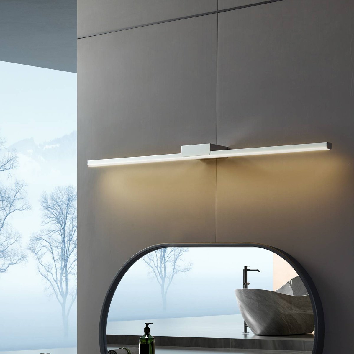 Applique en aluminium moderneLED, Kivana chrome, LUCANDE