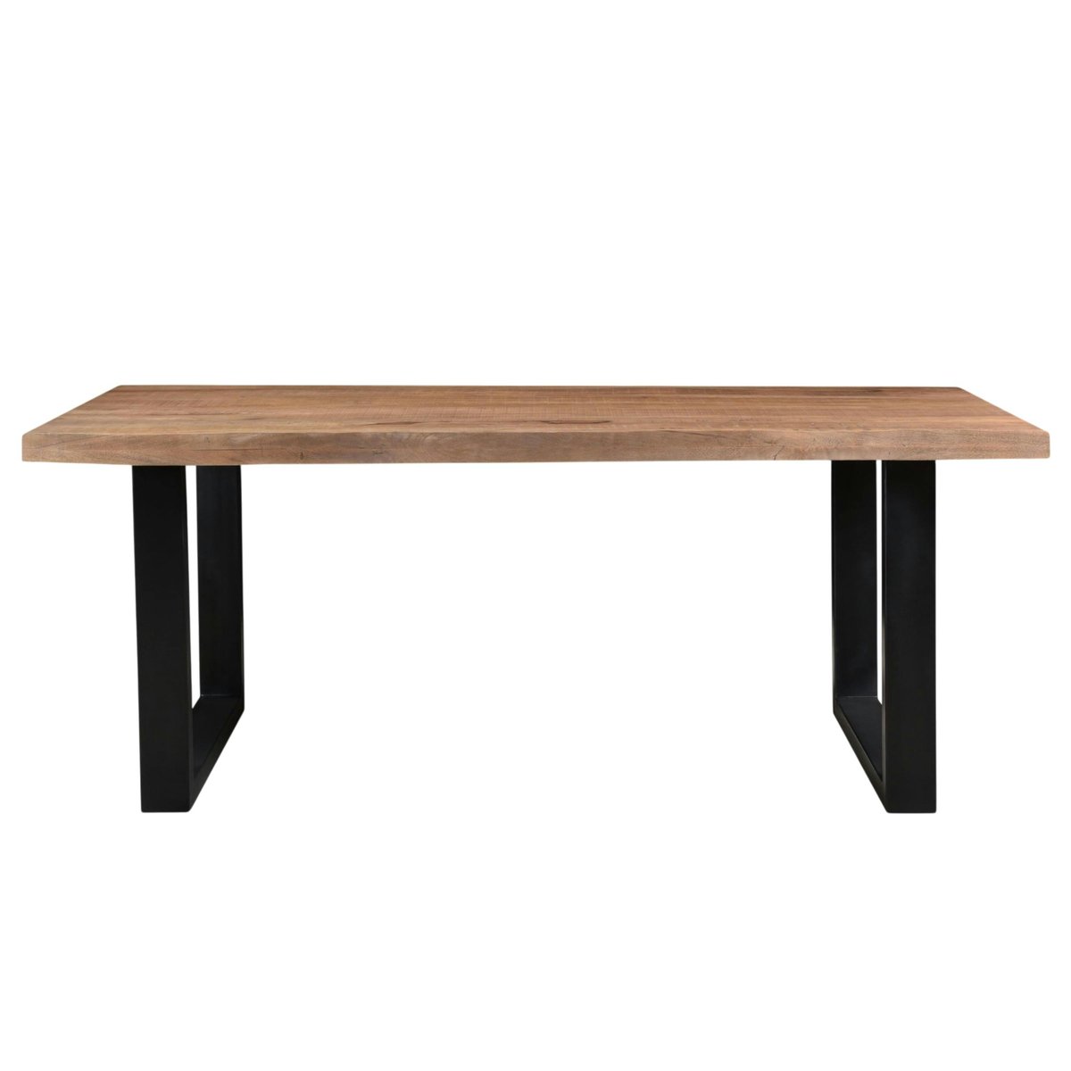 Table à manger en bois à pieds en U 160 cm FULTON bois naturel, PIER IMPORT
