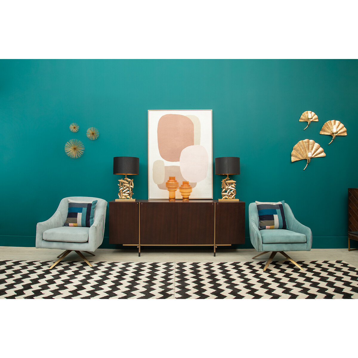 143 x 103cm Natural Abstract Canvas Wall Art black, SO'HOME