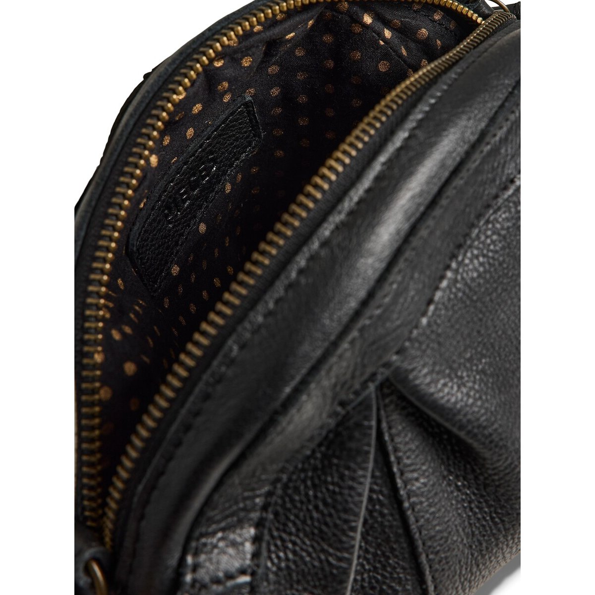 Athena Leather Crossbody Handbag black, PIECES