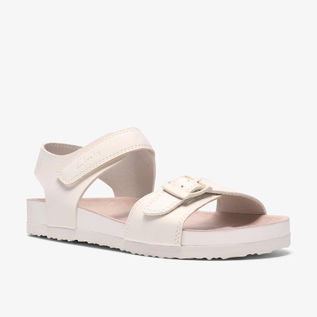 Sandales Synthétique Coupe Large BALI HEAT K blanc, CLARKS